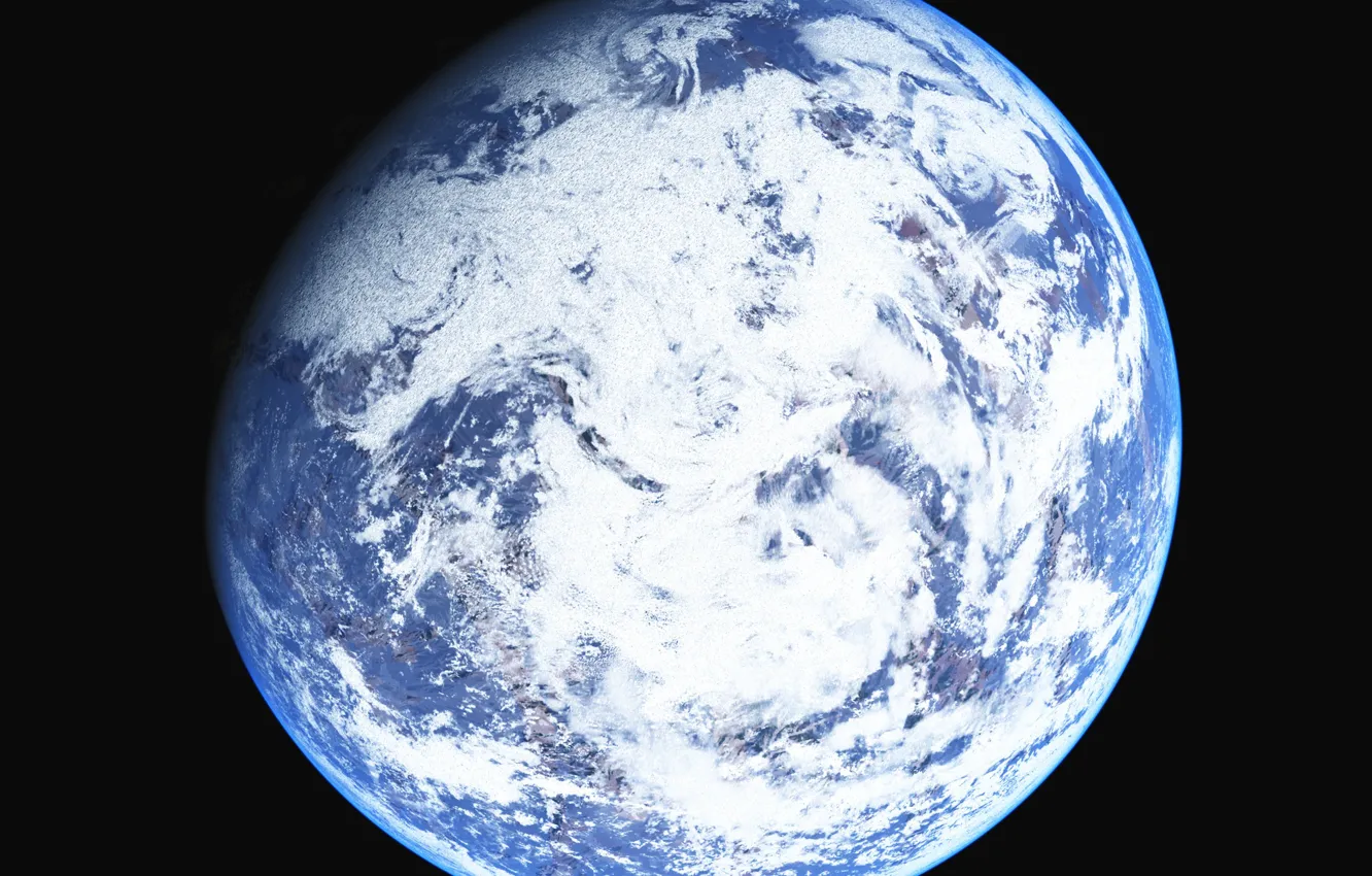 Photo wallpaper space, earth, planet