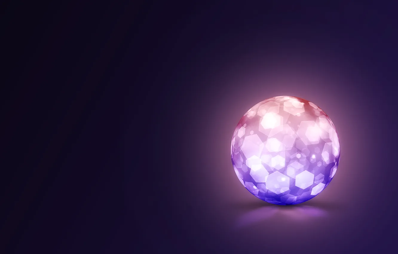 Photo wallpaper crystal, background, ball, art, sphere, cell