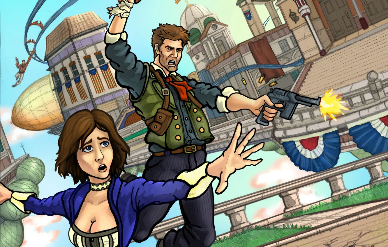 Photo wallpaper bioshock, art, Infinite