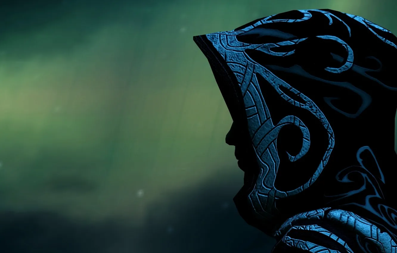 Photo wallpaper girl, hood, monk, MAG, hoodie