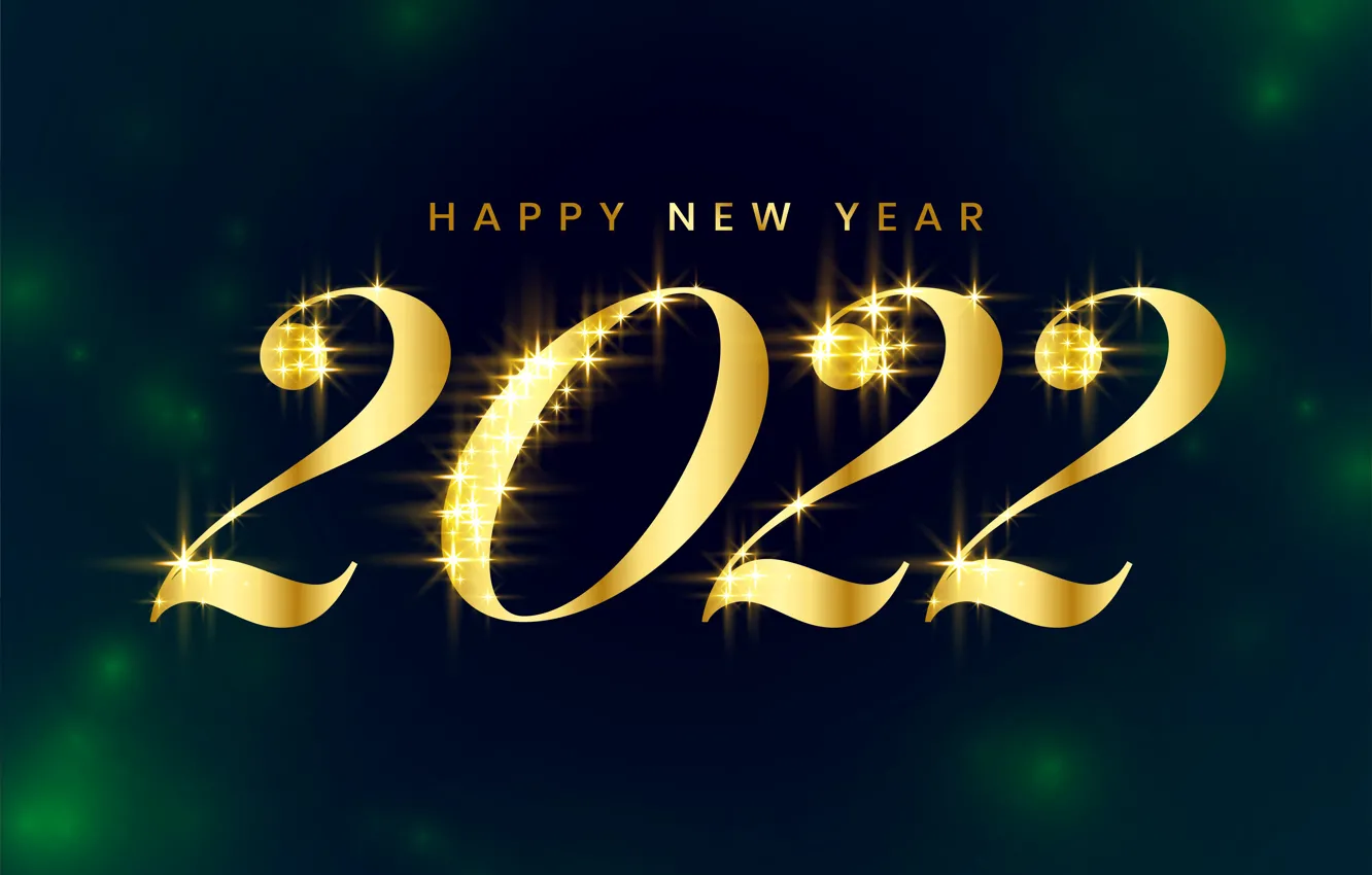 Photo wallpaper background, gold, figures, New year, golden, new year, happy, decoration