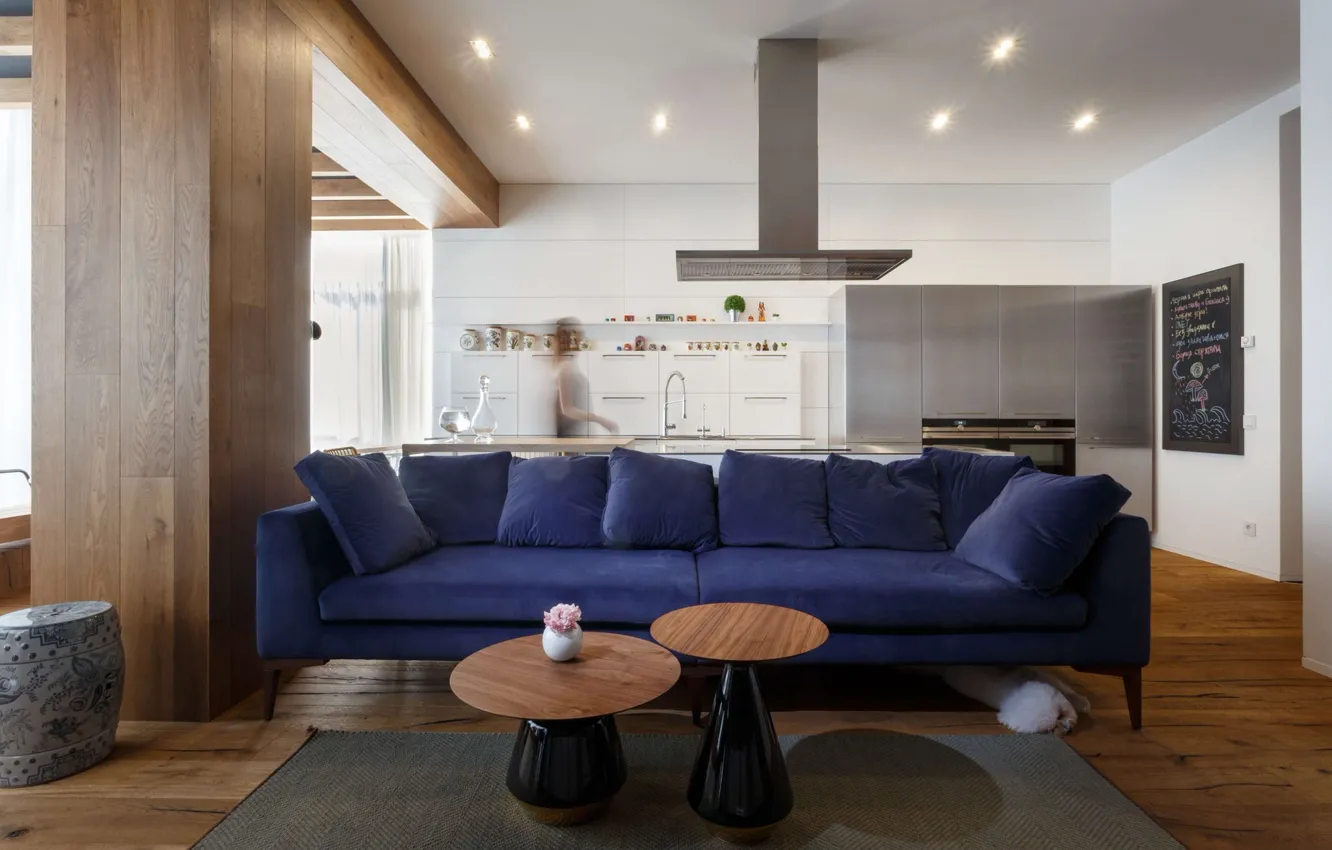 Photo wallpaper interior, kitchen, living room, living space