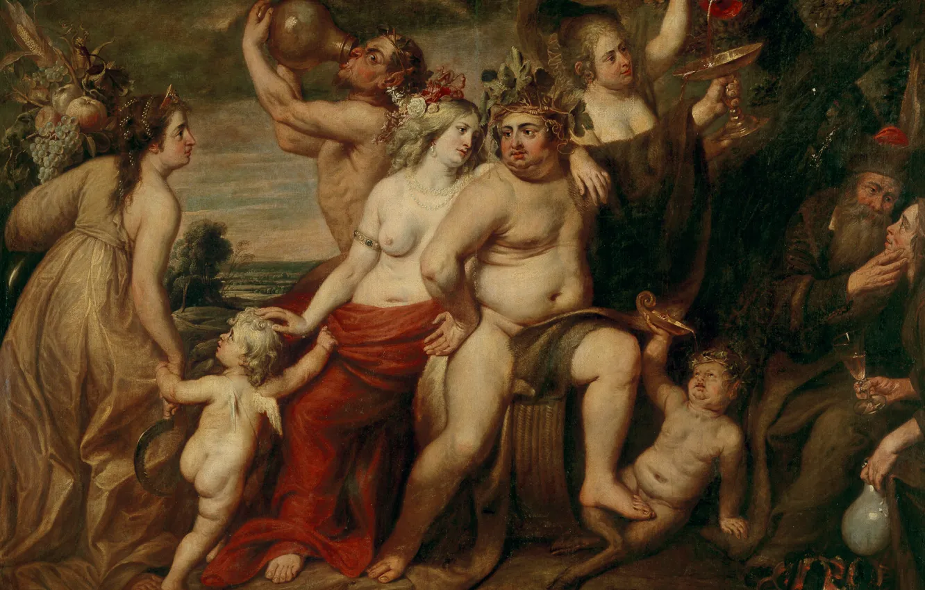 Photo wallpaper picture, genre, Cornelis de Vos, Four Seasons