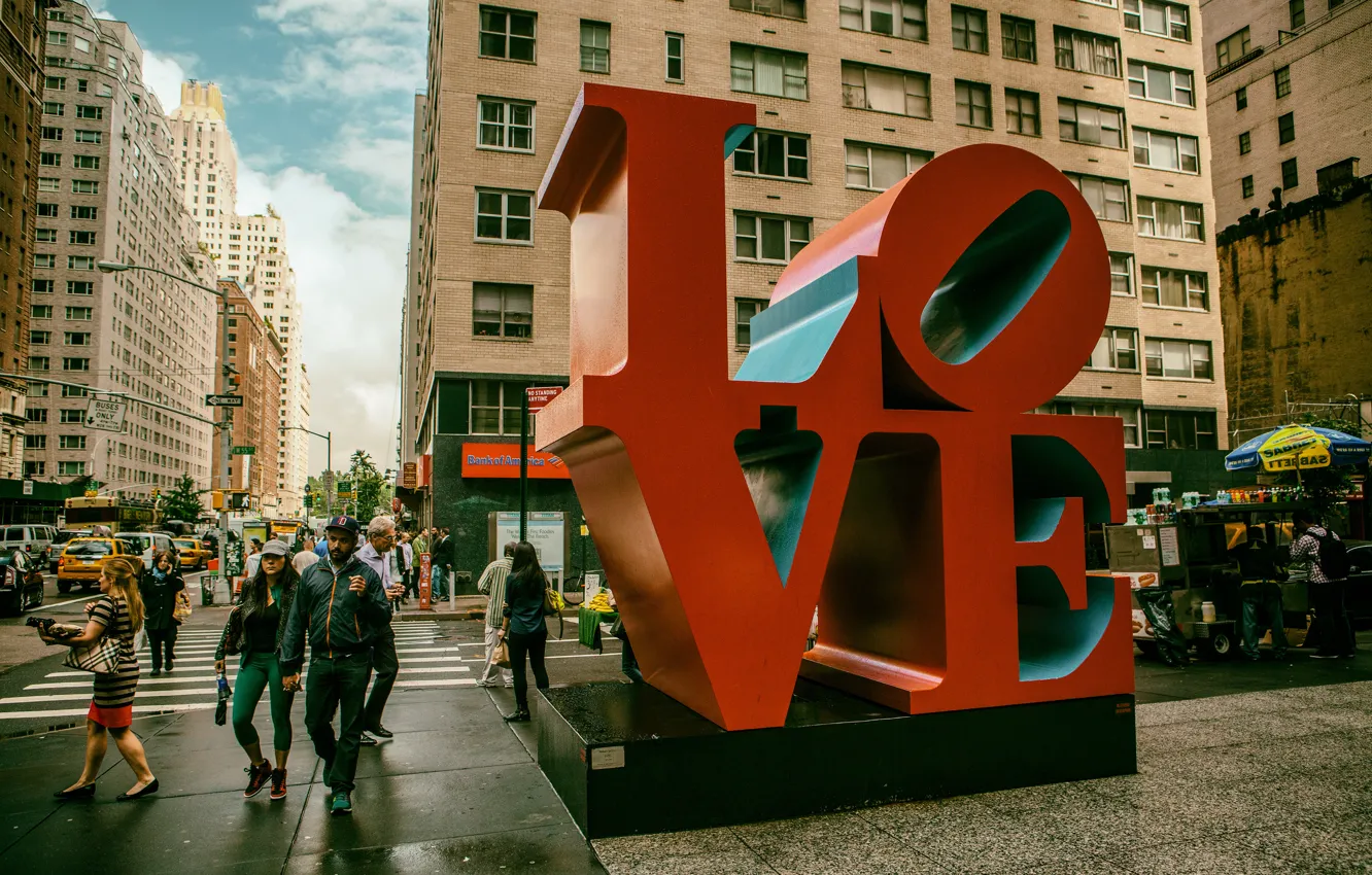 Photo wallpaper love, Manhattan, NYC, New York City