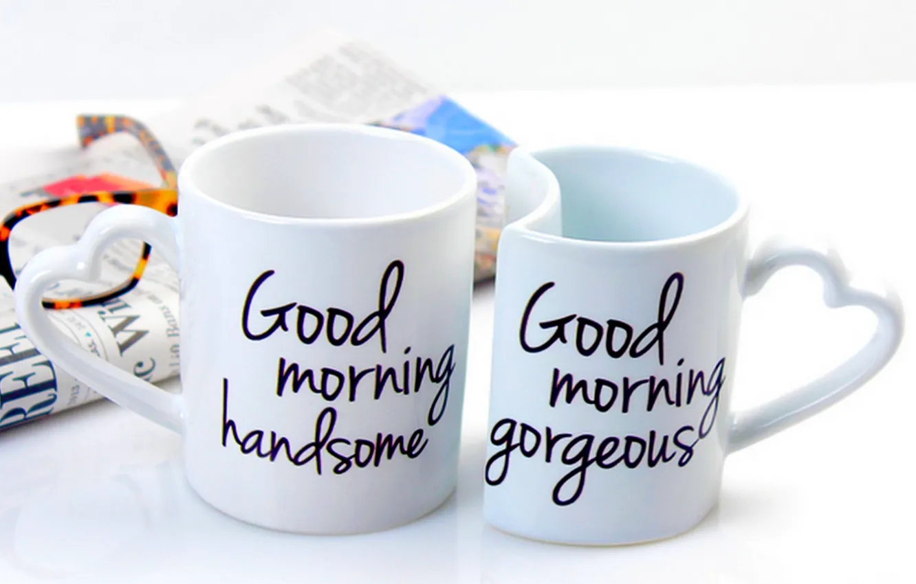 Photo wallpaper love, coffee, Cup, love, cup, coffee, good morning, good morning
