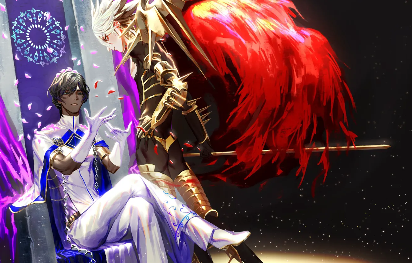 Photo wallpaper anime, art, guy, two, Fate/Grand Order