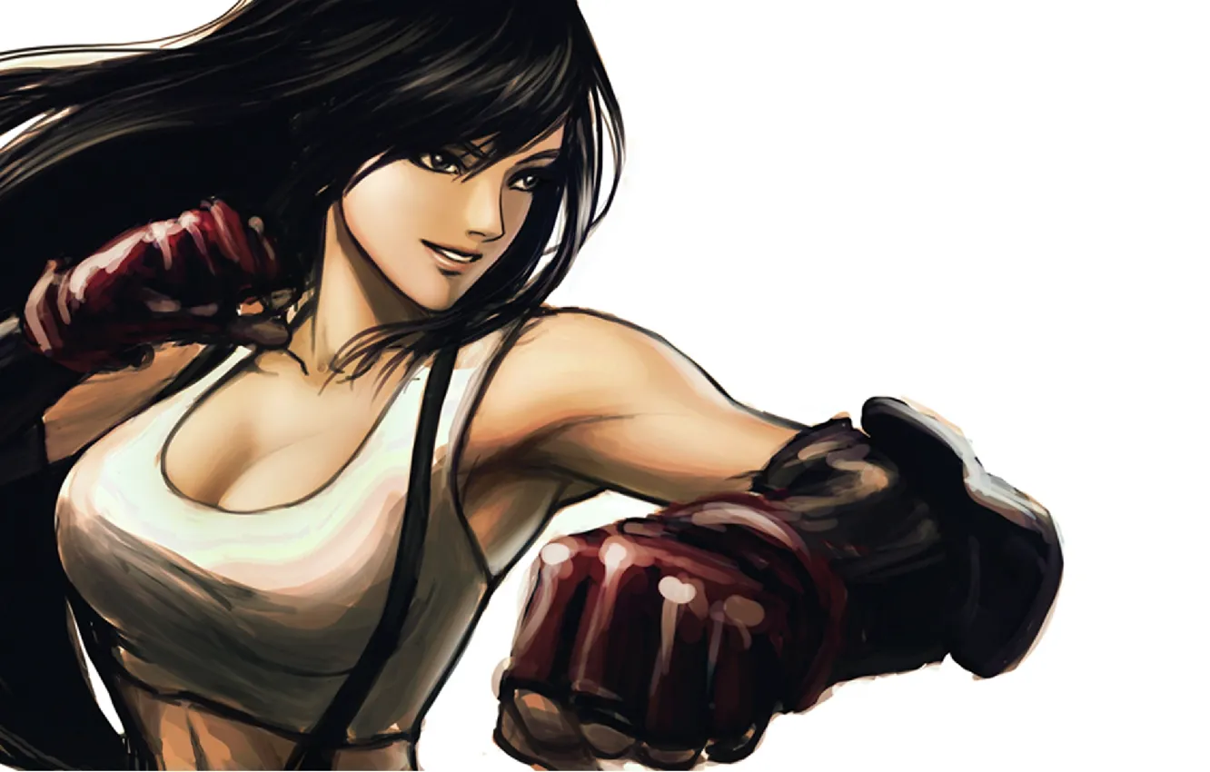 Photo wallpaper Final Fantasy, fighter, brunette