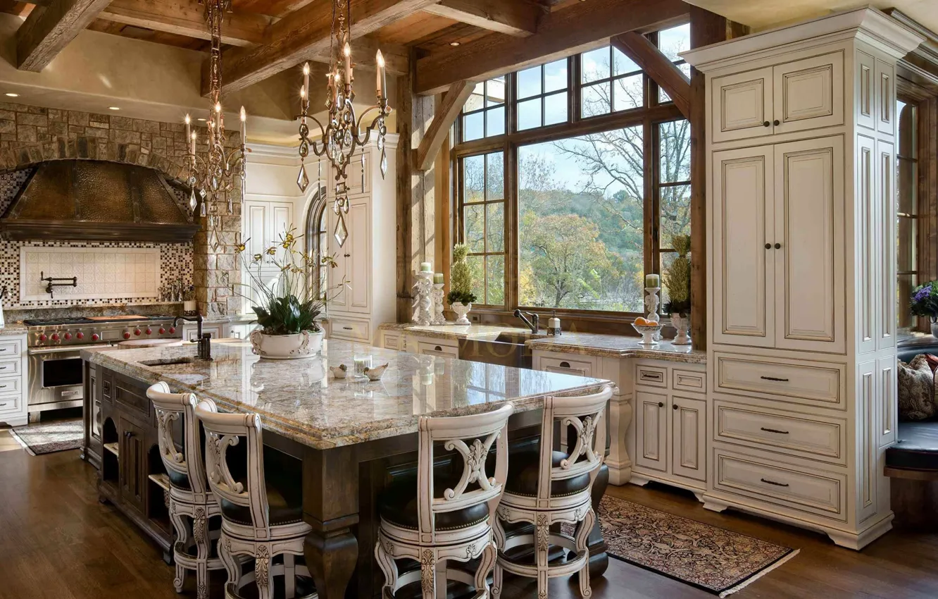 Photo wallpaper design, style, interior, kitchen, dining room, Kansas