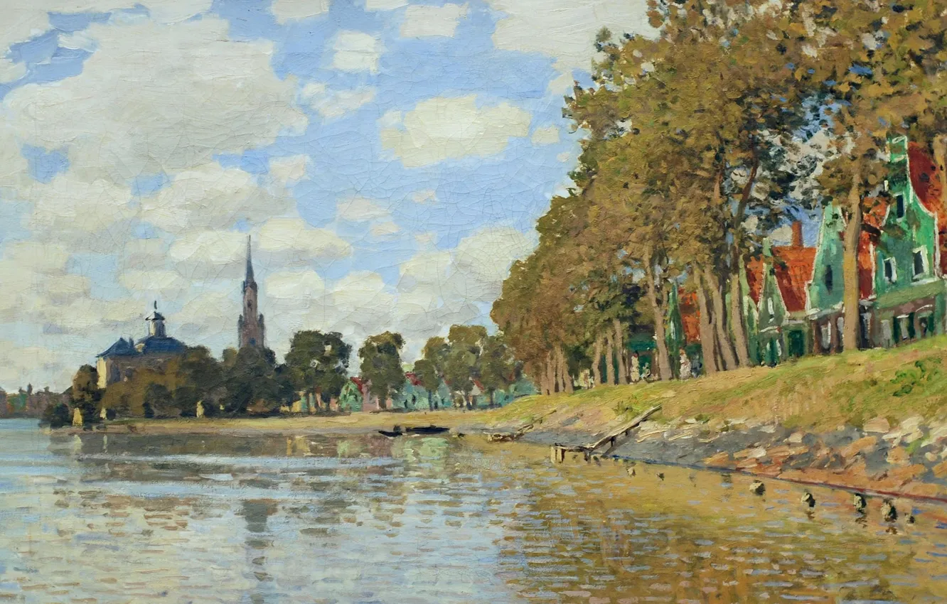Photo wallpaper landscape, picture, Claude Monet, Zaandam