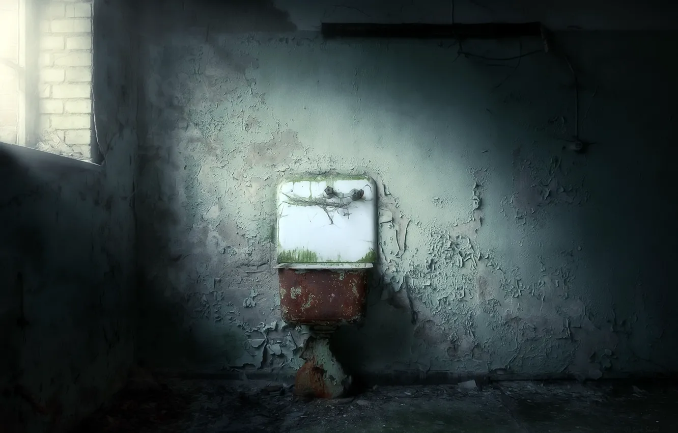 Photo wallpaper room, window, sink