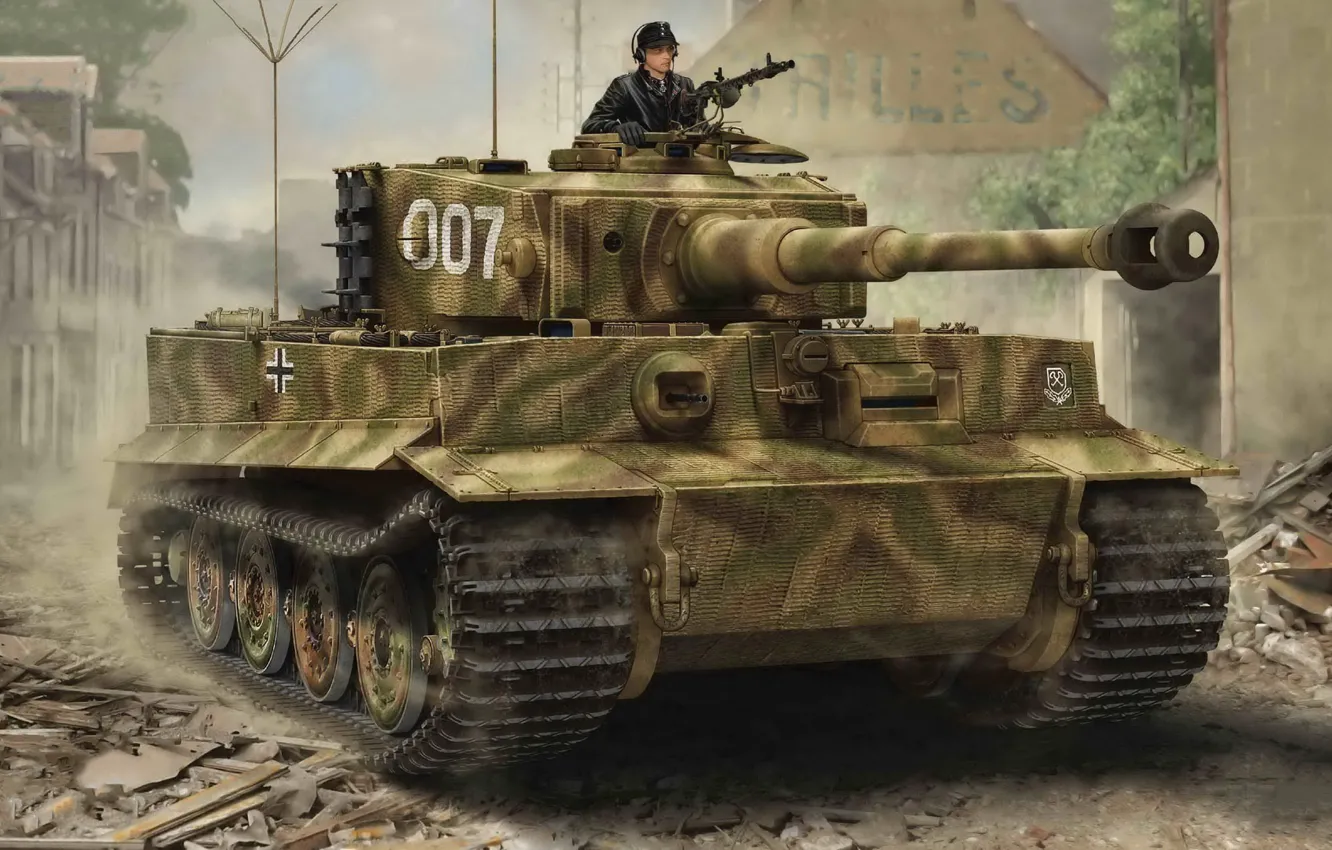 Photo wallpaper Tiger, Panzerkampfwagen VI, German heavy tank