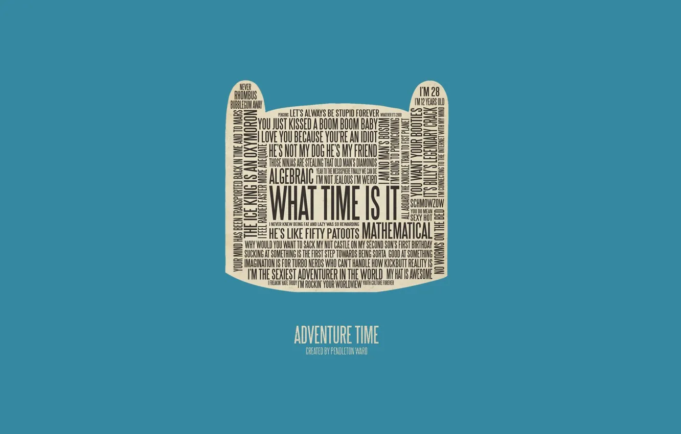 Photo wallpaper adventure time, finn, what is time