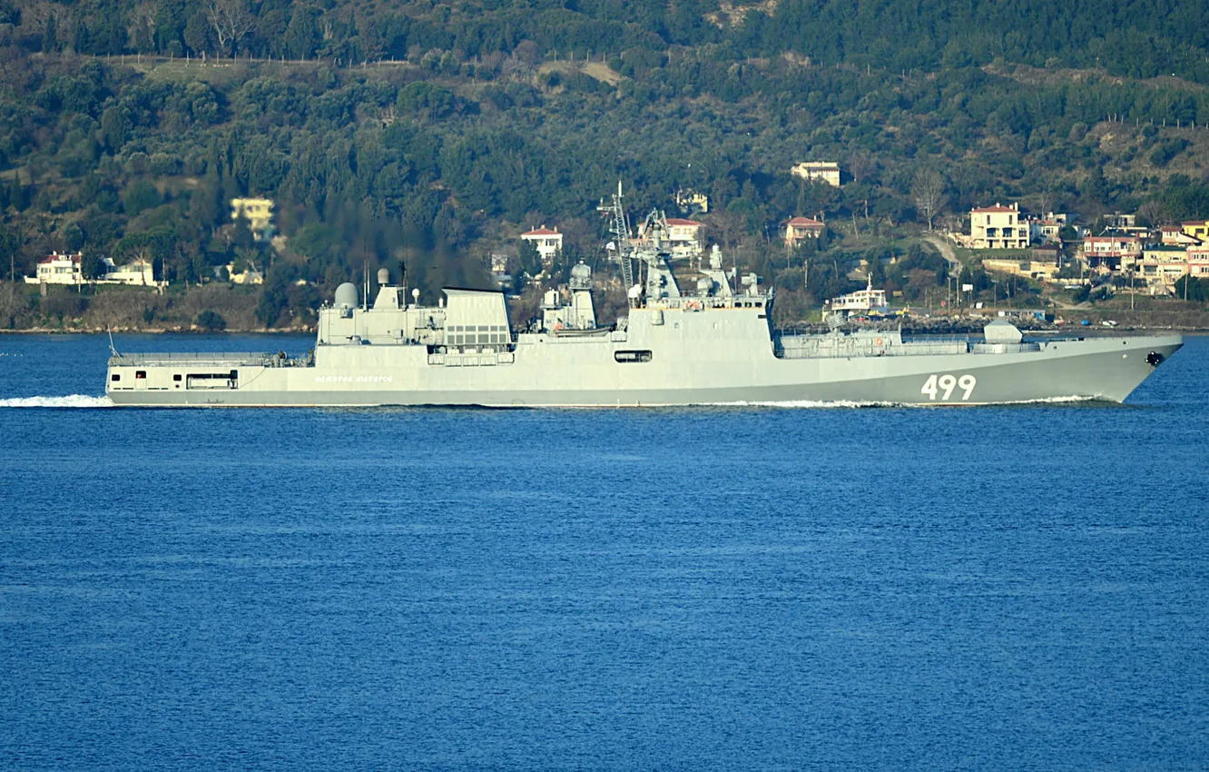 Photo wallpaper Strait, frigate, Admiral Makarov