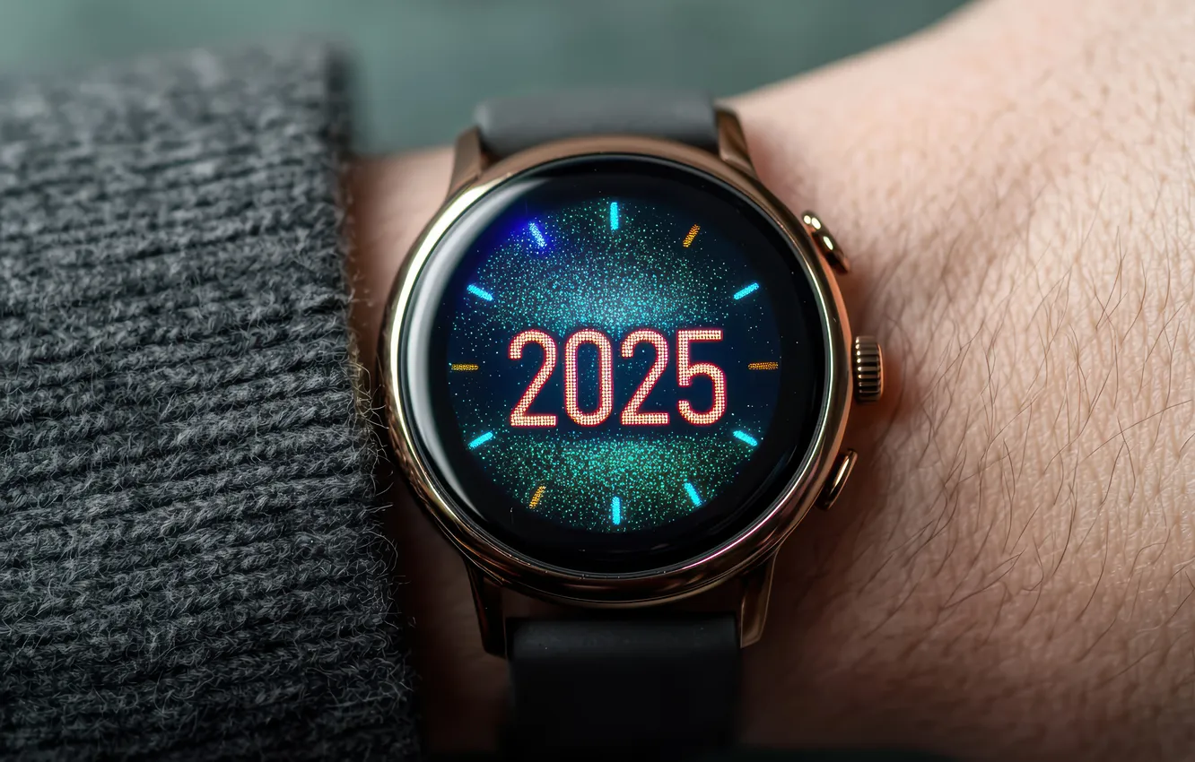 Photo wallpaper time, watch, new year, hands, figures, date, wrist, wrist