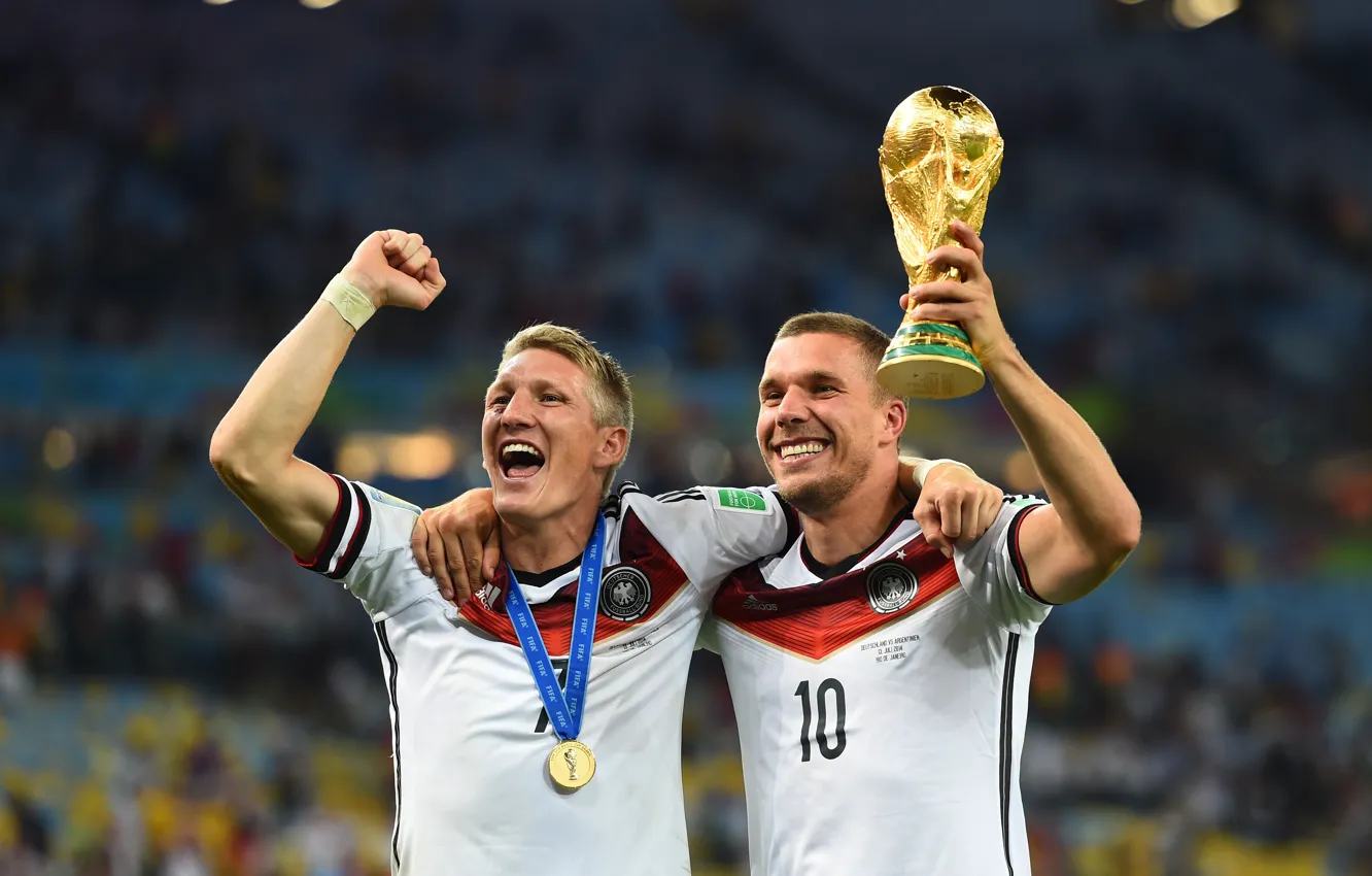 Photo wallpaper Germany, Football, Brazil, Germany, Football, Germany, Lukas Podolski, Sport