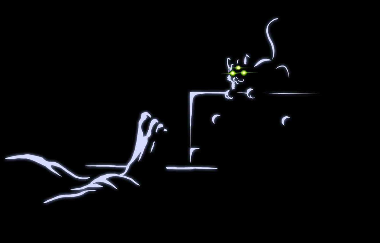 Photo wallpaper cat, Splinter Cell, night vision goggles