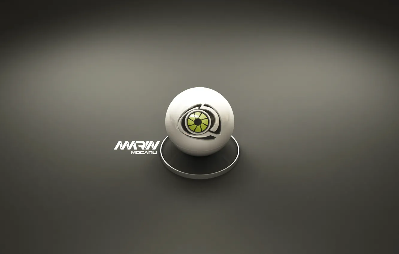 Photo wallpaper wallpaper, ball, rendering, marin mocanu, mnimalism