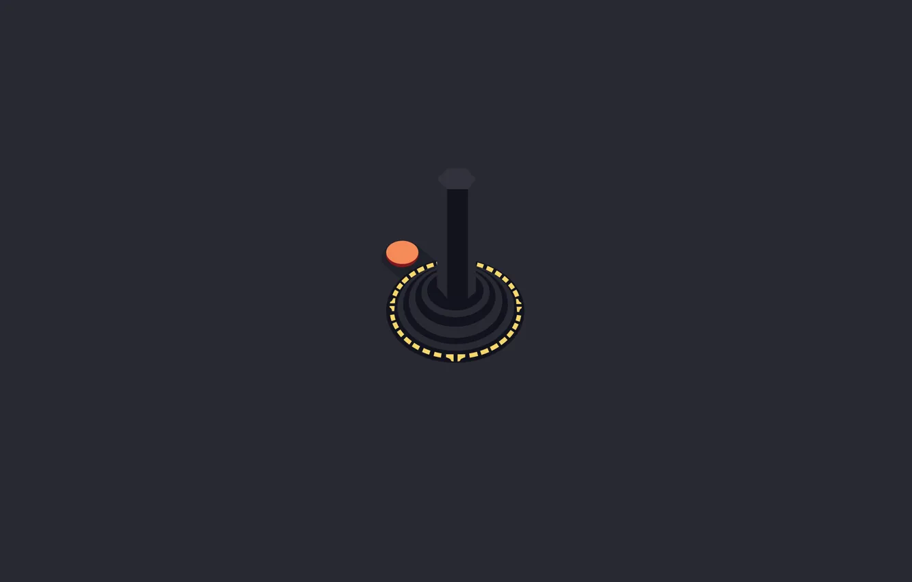 Photo wallpaper retro, minimalism, joystick, console, Atari, Controllers, Atari, Atari Joystick