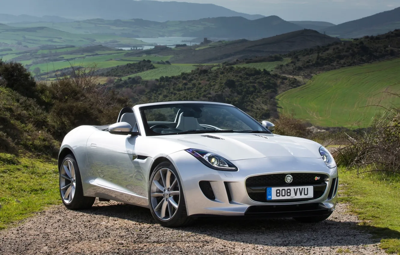 Photo wallpaper landscape, background, Jaguar, Jaguar, the front, F-tayp, F-Type S