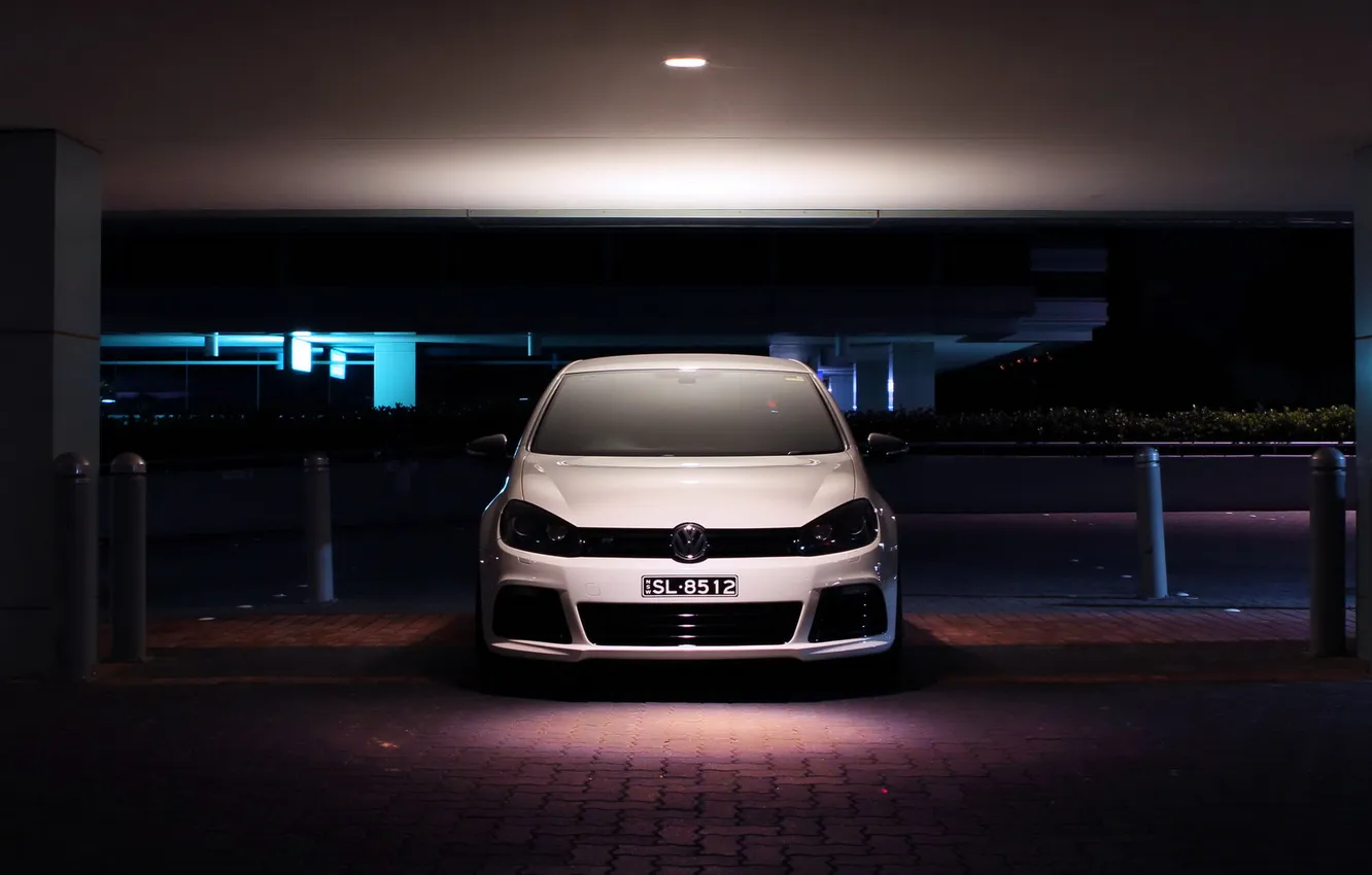 Photo wallpaper night, street, Volkswagen, Golf, Volkswagen, VW Golf