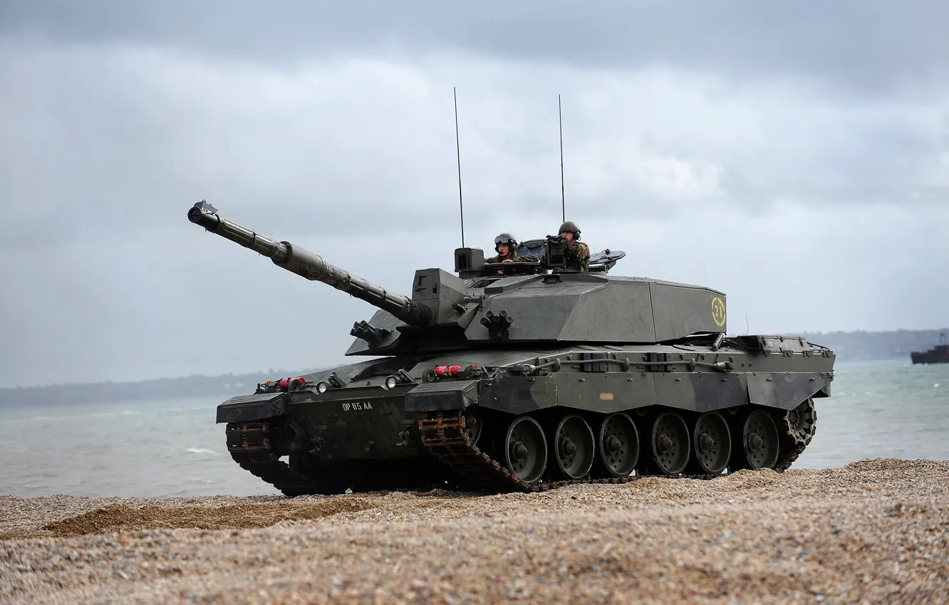 Photo wallpaper tank, UK, Challenger 2, military equipment, NATO