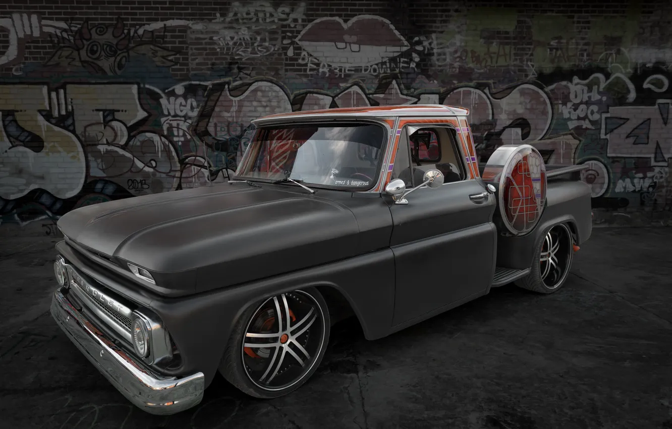 Photo wallpaper Chevrolet, retro, truck, pickup