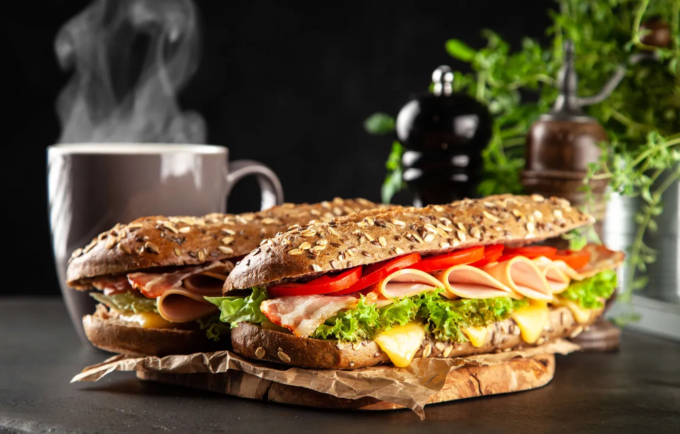 Photo wallpaper food, sandwiches, meals