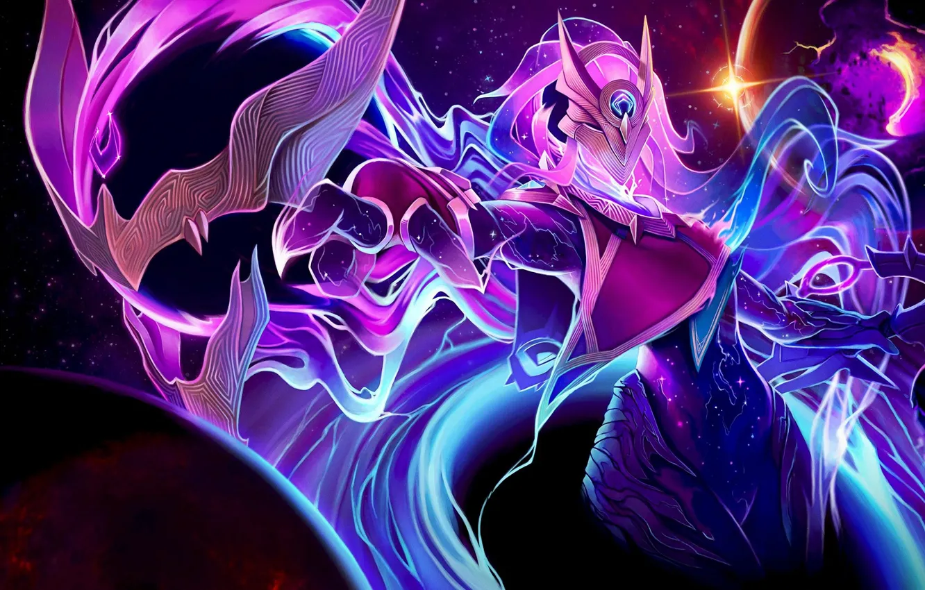 Photo wallpaper space, League of Legends, Kindred