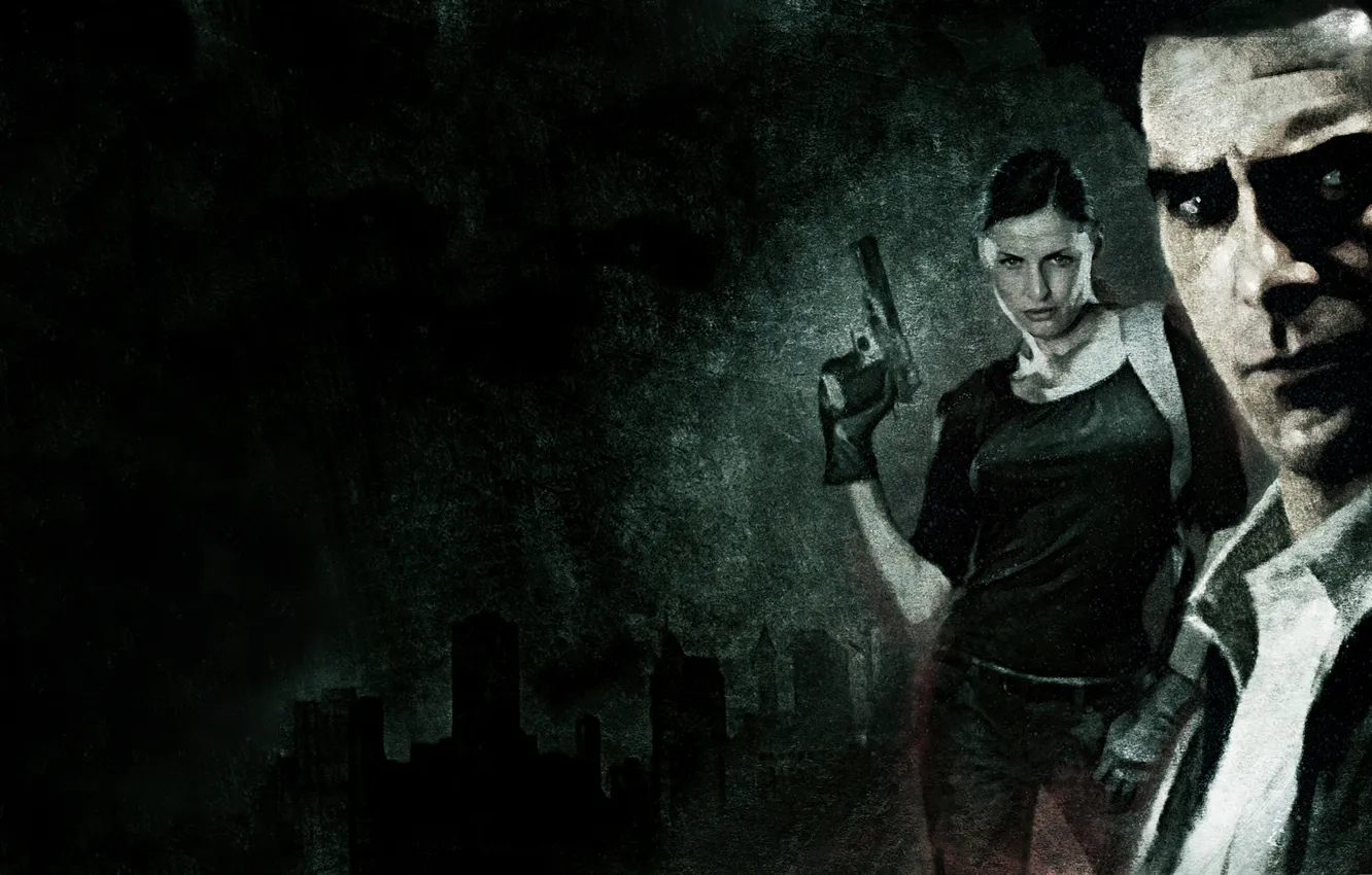 Photo wallpaper gun, the game, New York, game, weapon, New York, Desert Eagle, Mona Sax