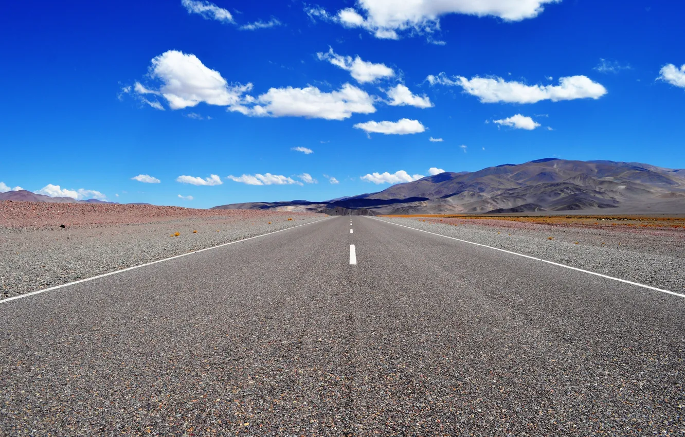 Photo wallpaper Road, Chile, Atacama Desert