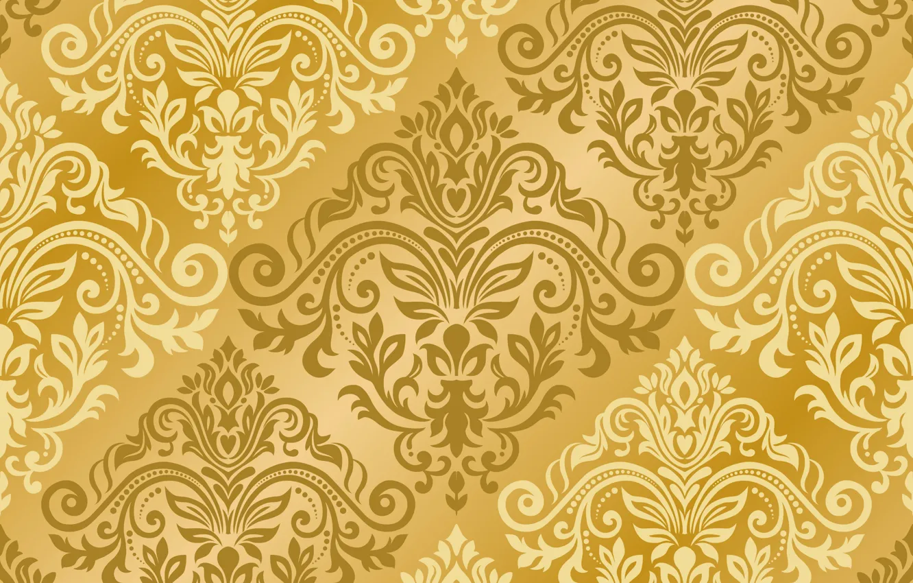 Photo wallpaper pattern, vector, texture, gold, ornament, with, pattern, ornament