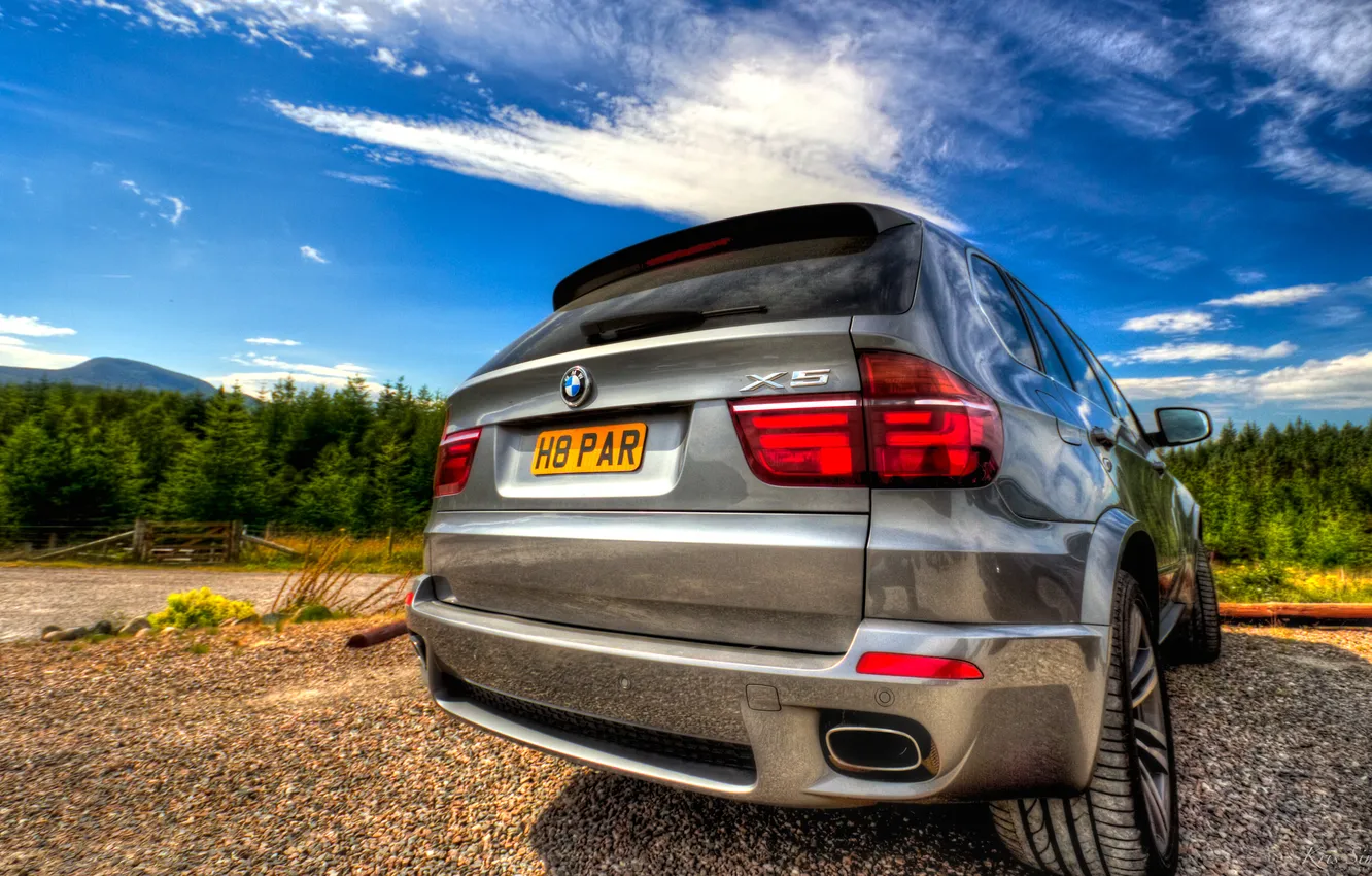 Photo wallpaper machine, nature, jeep, BMW X5