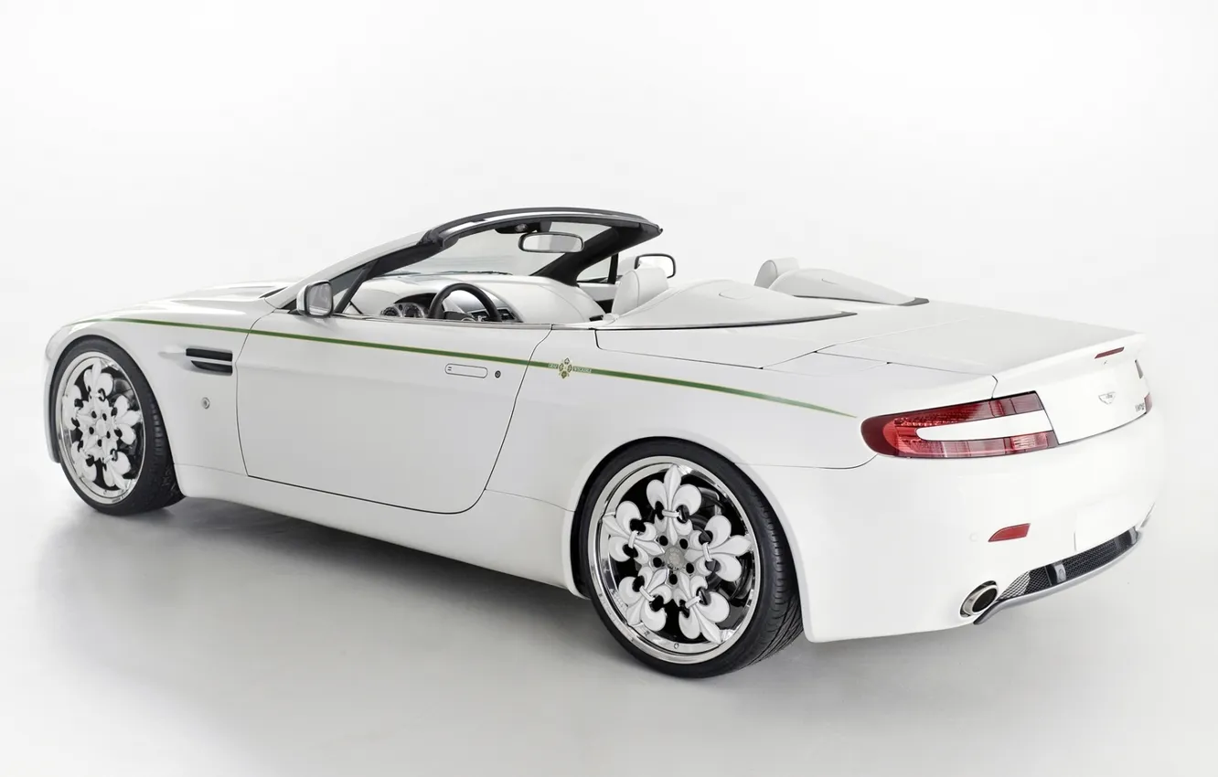 Photo wallpaper white, background, Aston Martin, tuning, Vantage, Aston Martin, Roadster, drives