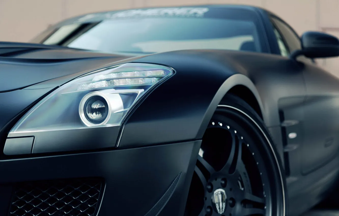 Photo wallpaper lights, Mercedes-Benz, wheel, SLS AMG, drives, Mercedes, the front, Kicherer