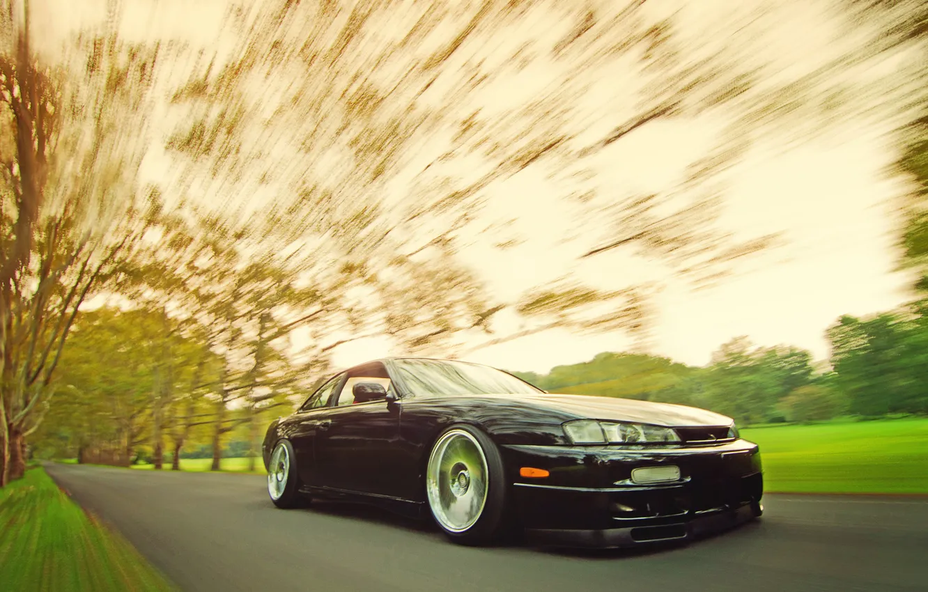 Photo wallpaper speed, Nissan, 240sx