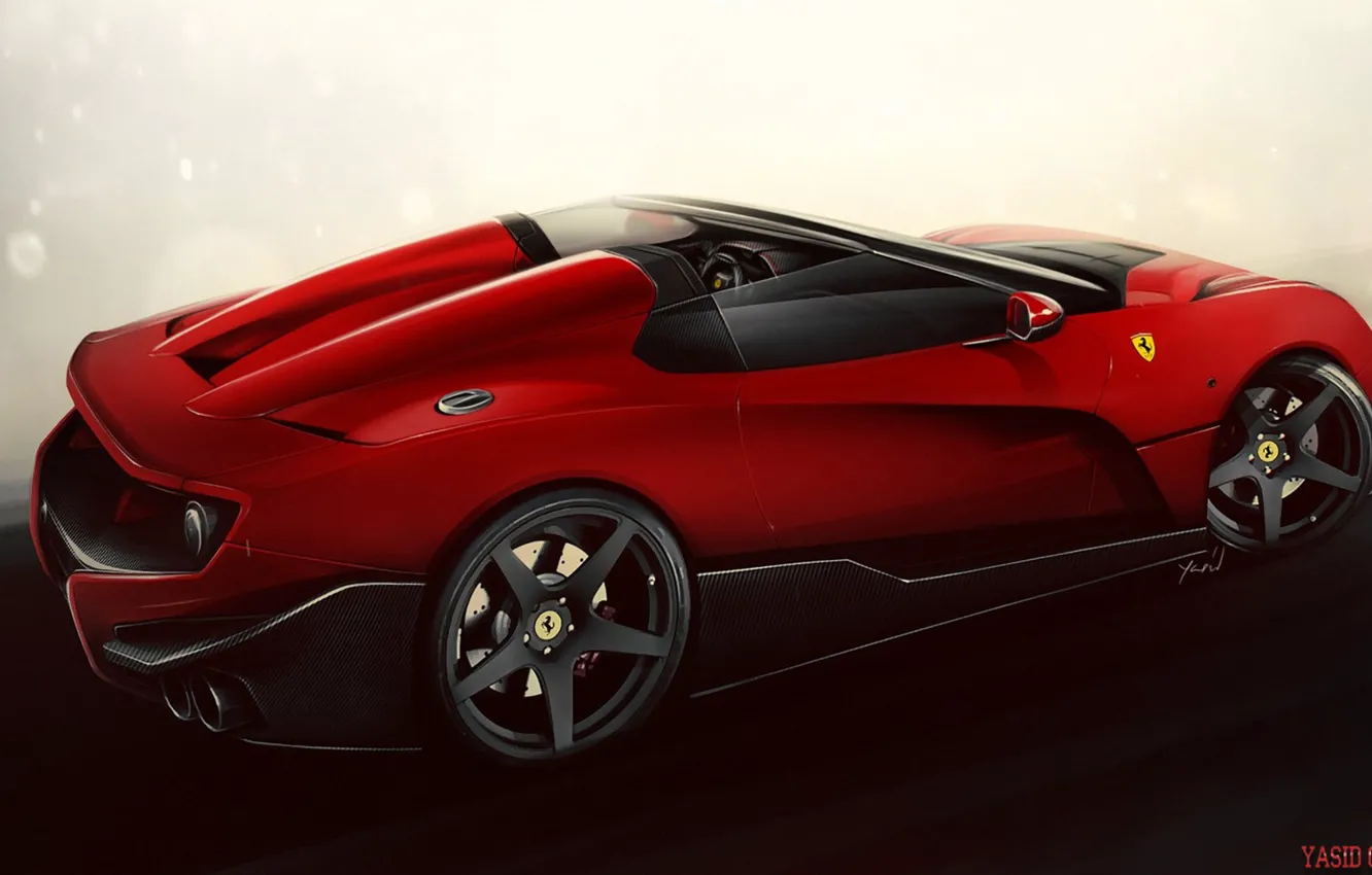 Photo wallpaper machine, auto, rendering, art, Ferrari, supercar, the ferrari f12, TRS