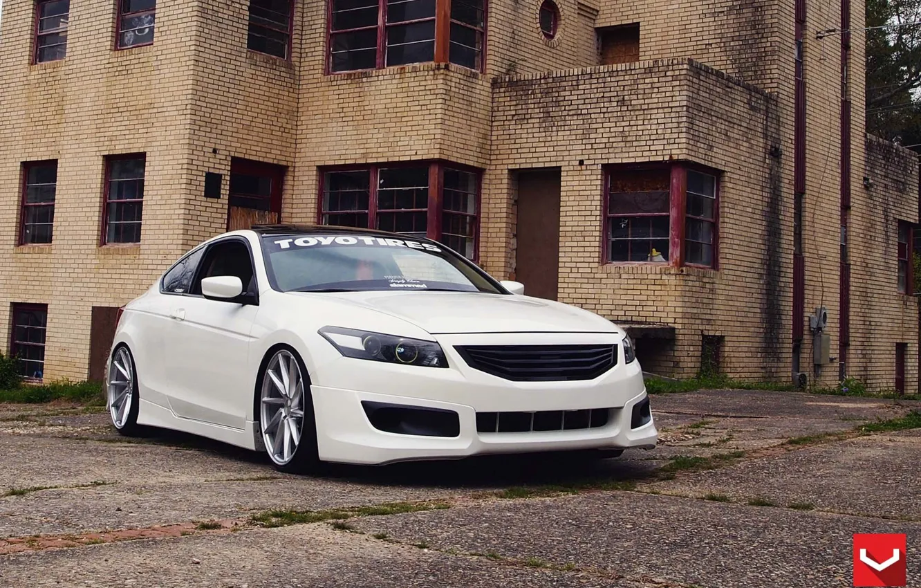 Photo wallpaper Honda, Accord, CVT, Vossen, Silver, Polished