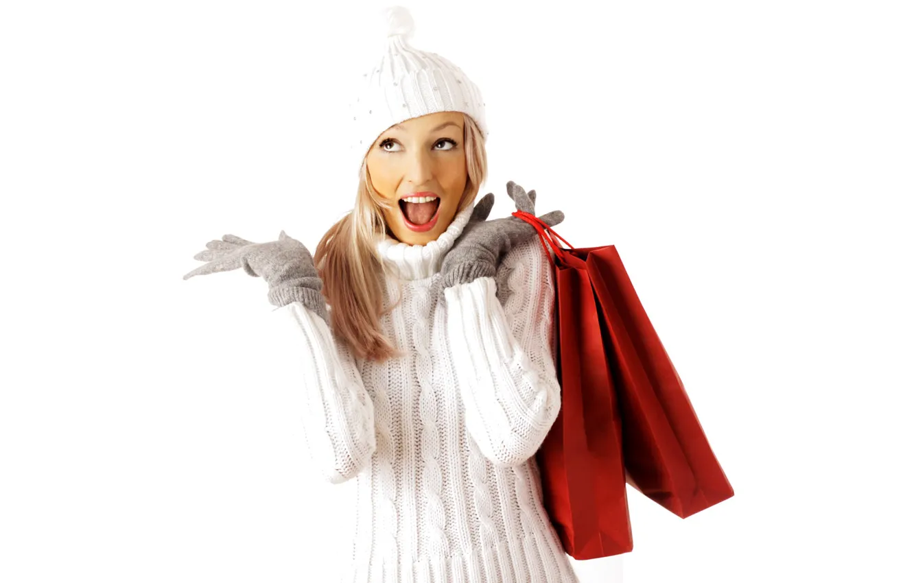 Photo wallpaper smile, mood, hat, delight, sweater