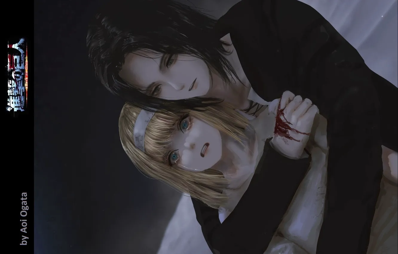 Photo wallpaper fear, horror, black hair, Shingeki no Kyojin, from the back, attack on titans, Attack Of …