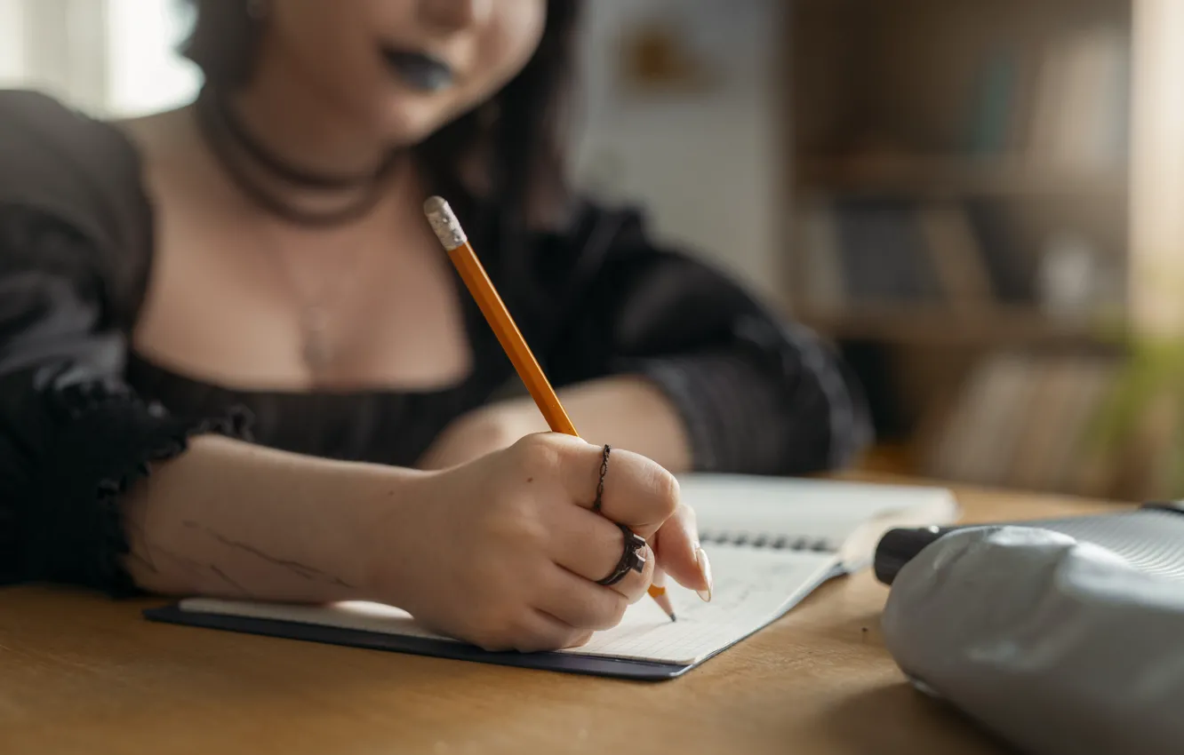 Photo wallpaper dark, girl, school, women, teen, students, education, classroom