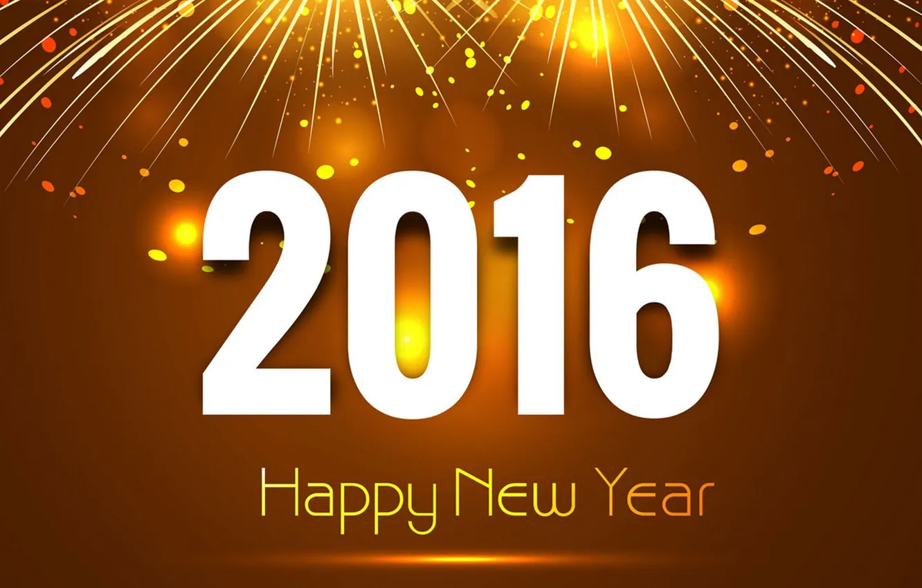 Photo wallpaper new, year, Happy, 2016