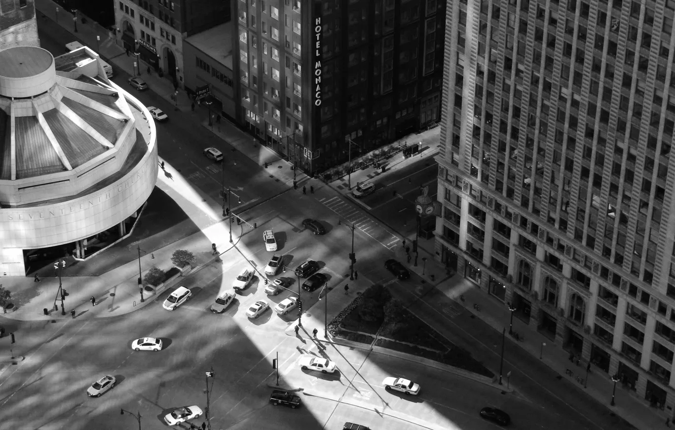 Photo wallpaper city, height, skyscrapers, Chicago, USA, USA, America, Chicago