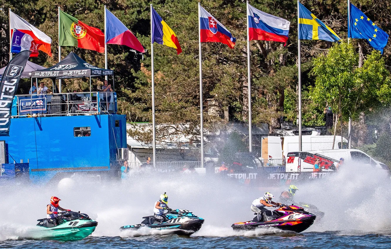 Photo wallpaper speed, boats, races