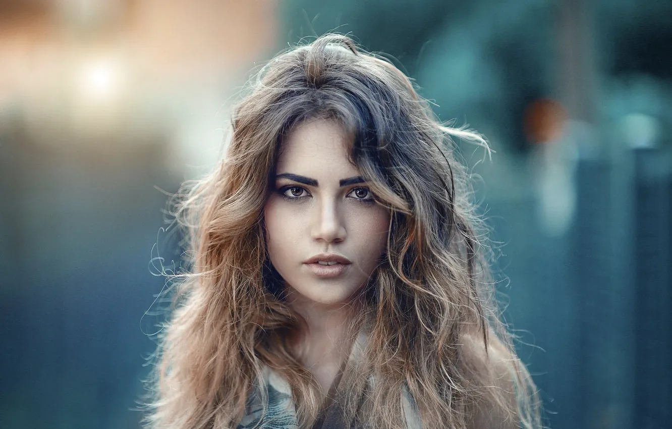 Photo wallpaper beauty, blonde, outdoors, model, Clara Alonso