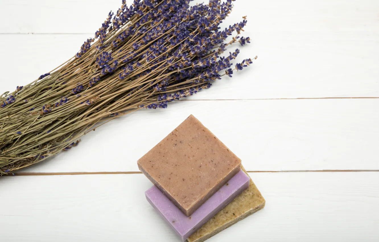 Photo wallpaper soap, lavender, Spa