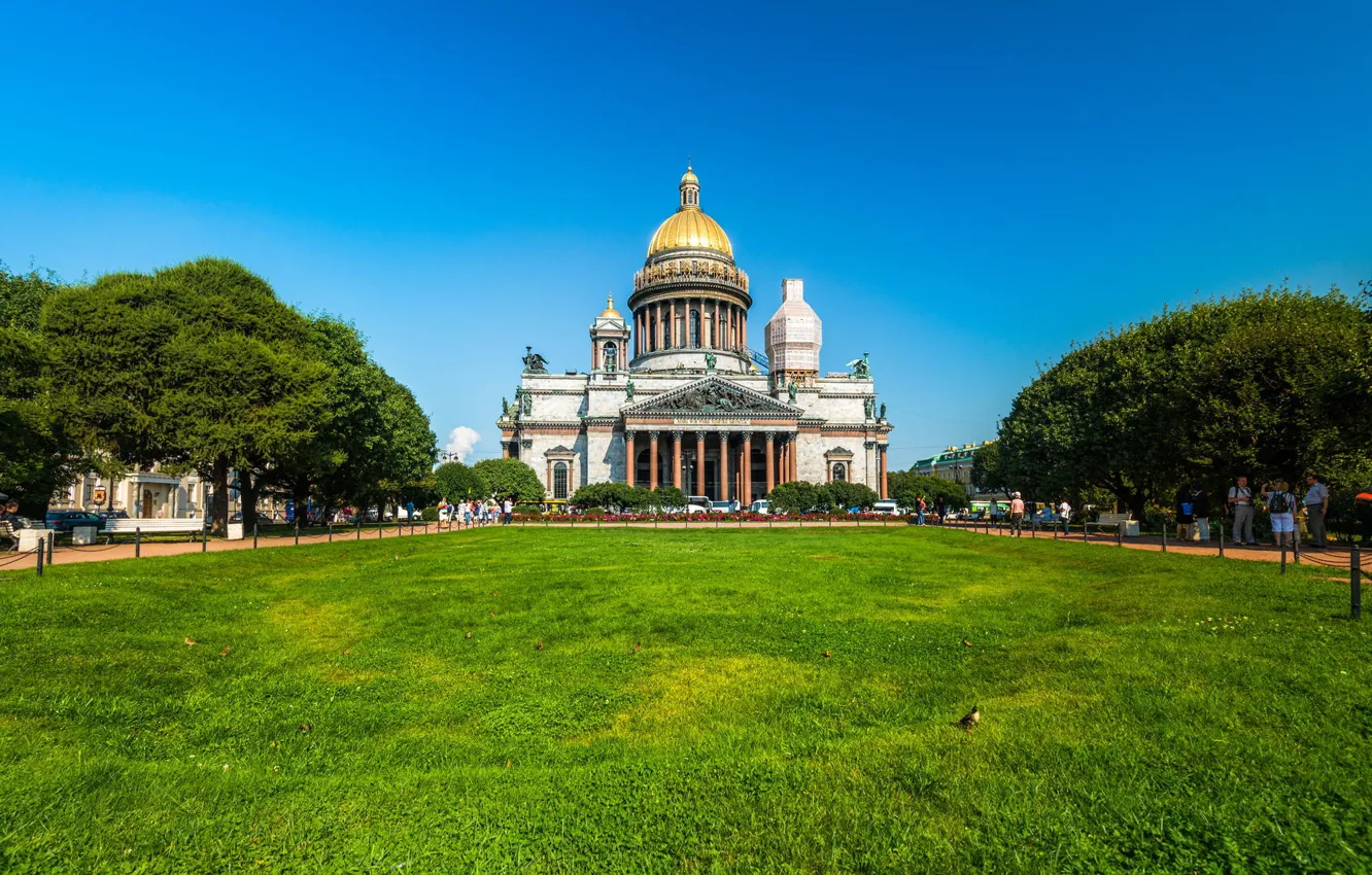 Photo wallpaper the sky, Peter, Saint Petersburg, St. Isaac's Cathedral, temple, Russia, SPb, St. Petersburg