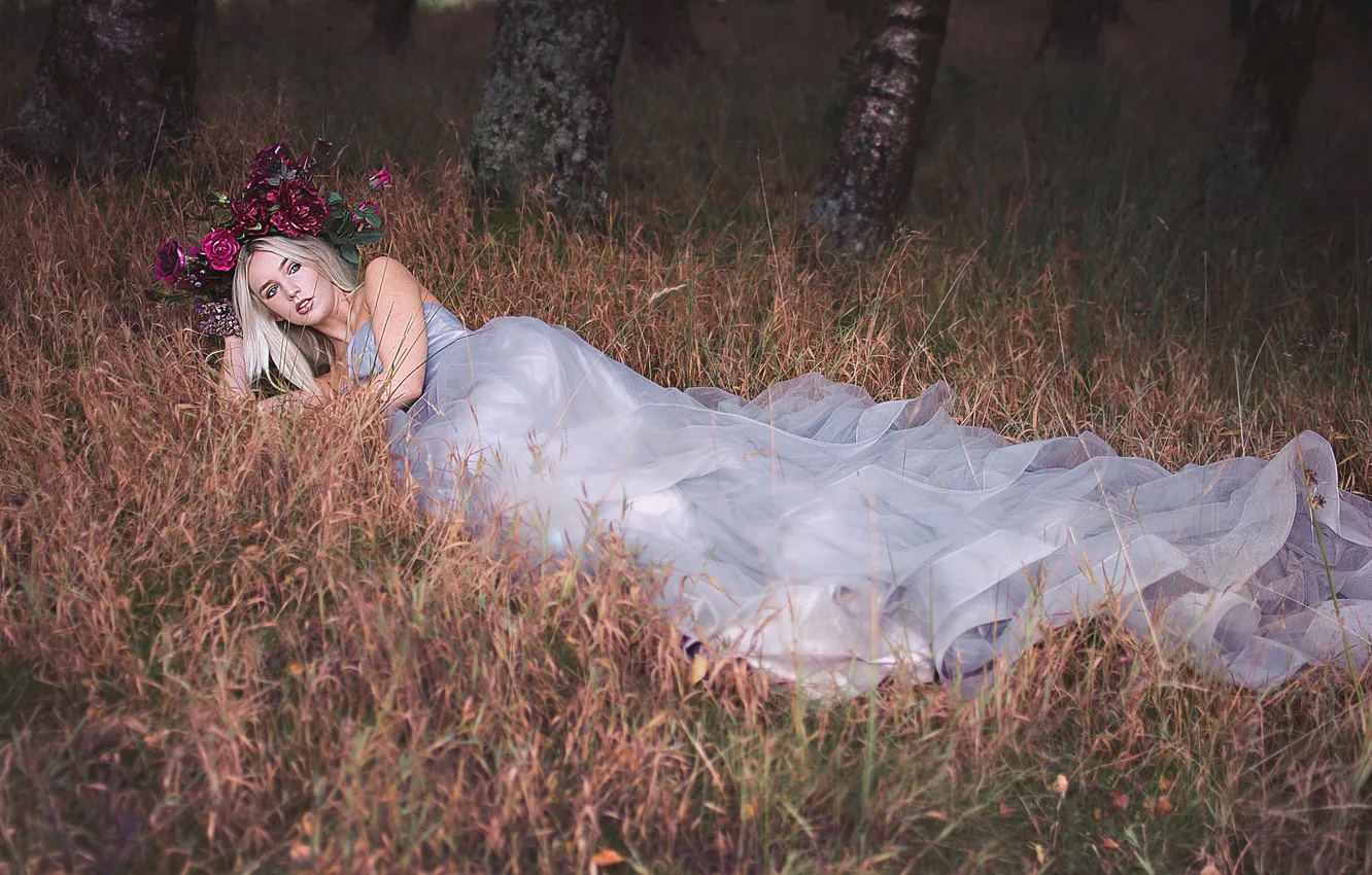 Photo wallpaper girl, pose, background