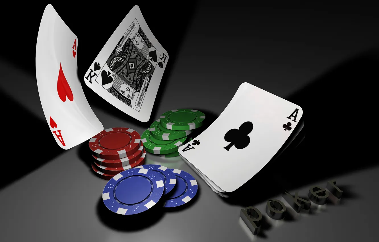 Photo wallpaper card, poker, casino