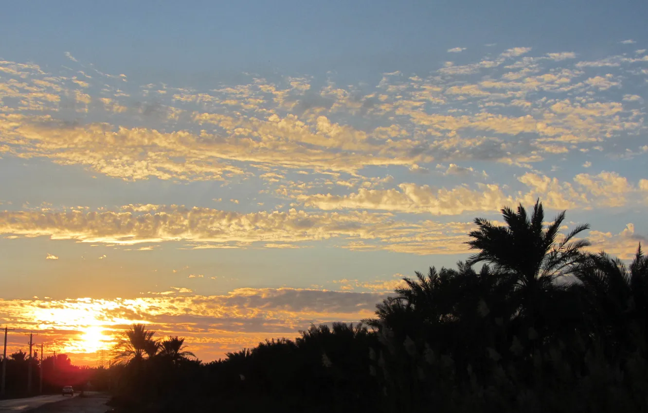 Photo wallpaper road, sky, Persia, Iran, Ahvaz