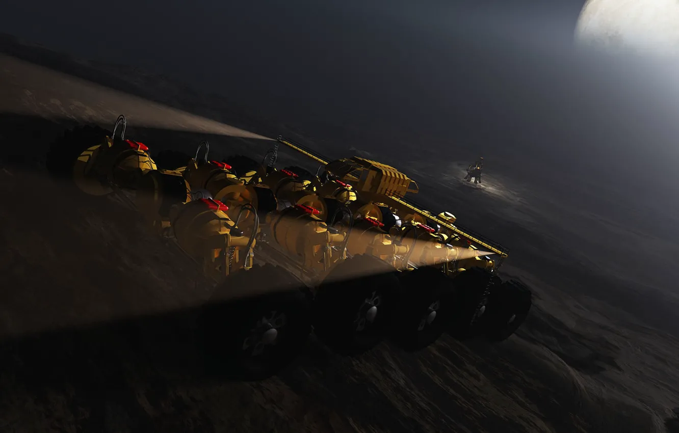 Photo wallpaper darkness, transport, planet, rups